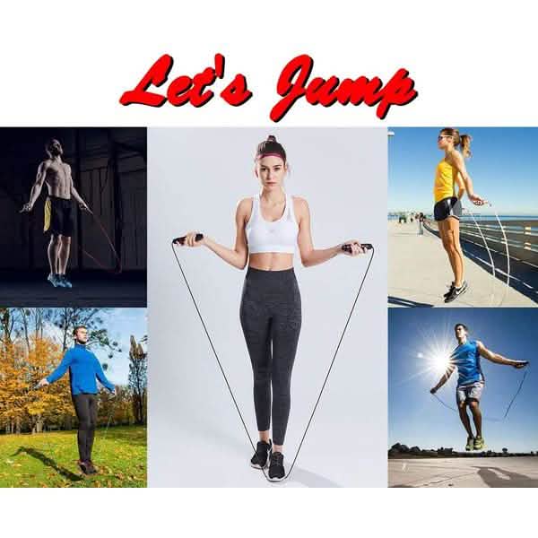 Tangle-Free Skipping Rope with Ball Bearings Fitness & Exercise - Tophatter Daily Deals