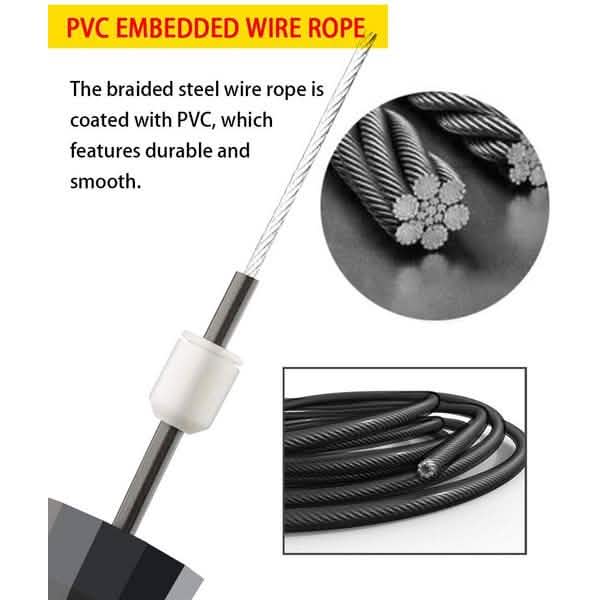 Tangle-Free Skipping Rope with Ball Bearings Fitness & Exercise - Tophatter Daily Deals