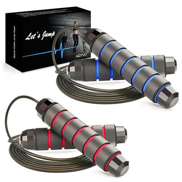 Tangle-Free Skipping Rope with Ball Bearings Fitness & Exercise - Tophatter Daily Deals