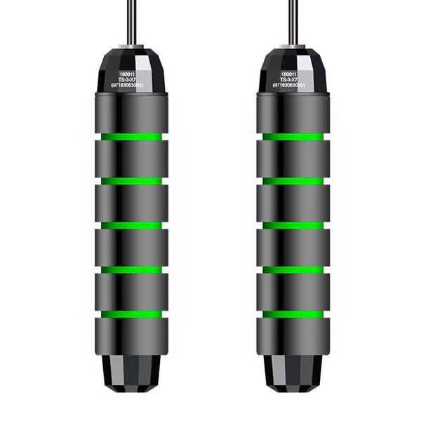 Tangle-Free Skipping Rope with Ball Bearings Green Fitness & Exercise - Tophatter Daily Deals