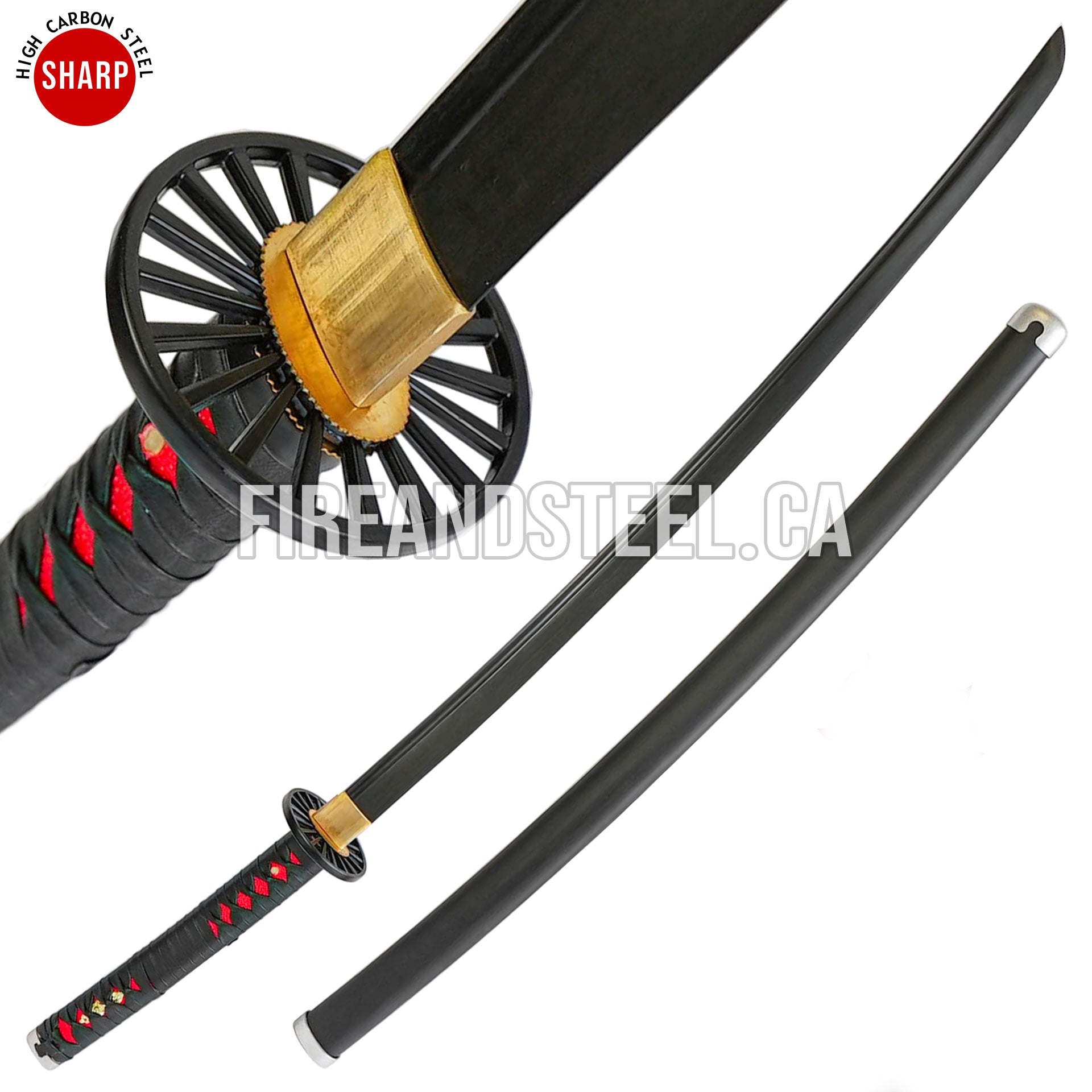 Tanjiro Kamado's Black Nichirin Katana (Battle Ready) 1st Edition Anime Sword - Tophatter Daily Deals