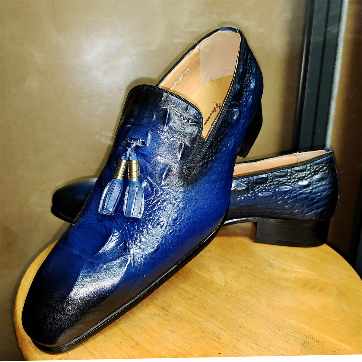 Tassel Loafers Black Formal Slip-On Men Dress Shoes Leather Shoes - Tophatter Daily Deals
