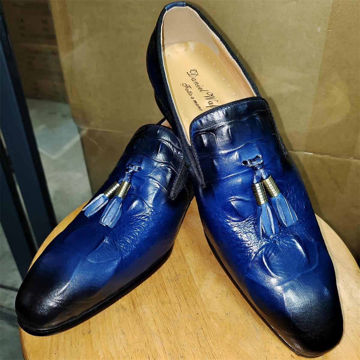Tassel Loafers Black Formal Slip-On Men Dress Shoes Leather Shoes - Tophatter Daily Deals