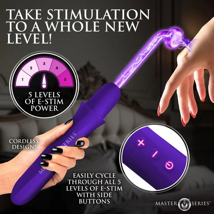 Elektrawand Rechargeable Violet Wand (Purple) – Cordless Electro Stimulation Wand with Attachments E-STIM TOYS - Tophatter Daily Deals
