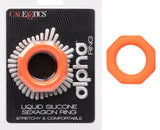 Alpha Liquid Silicone Sexagon Ring Orange Stretchy Comfortable Enhancer > Cock Ring > Single - Tophatter Daily Deals
