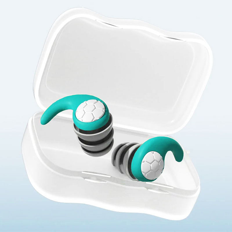 Noise Cancelling Silicone Earplugs Reusable Sleep Aid Teal - Tophatter Daily Deals