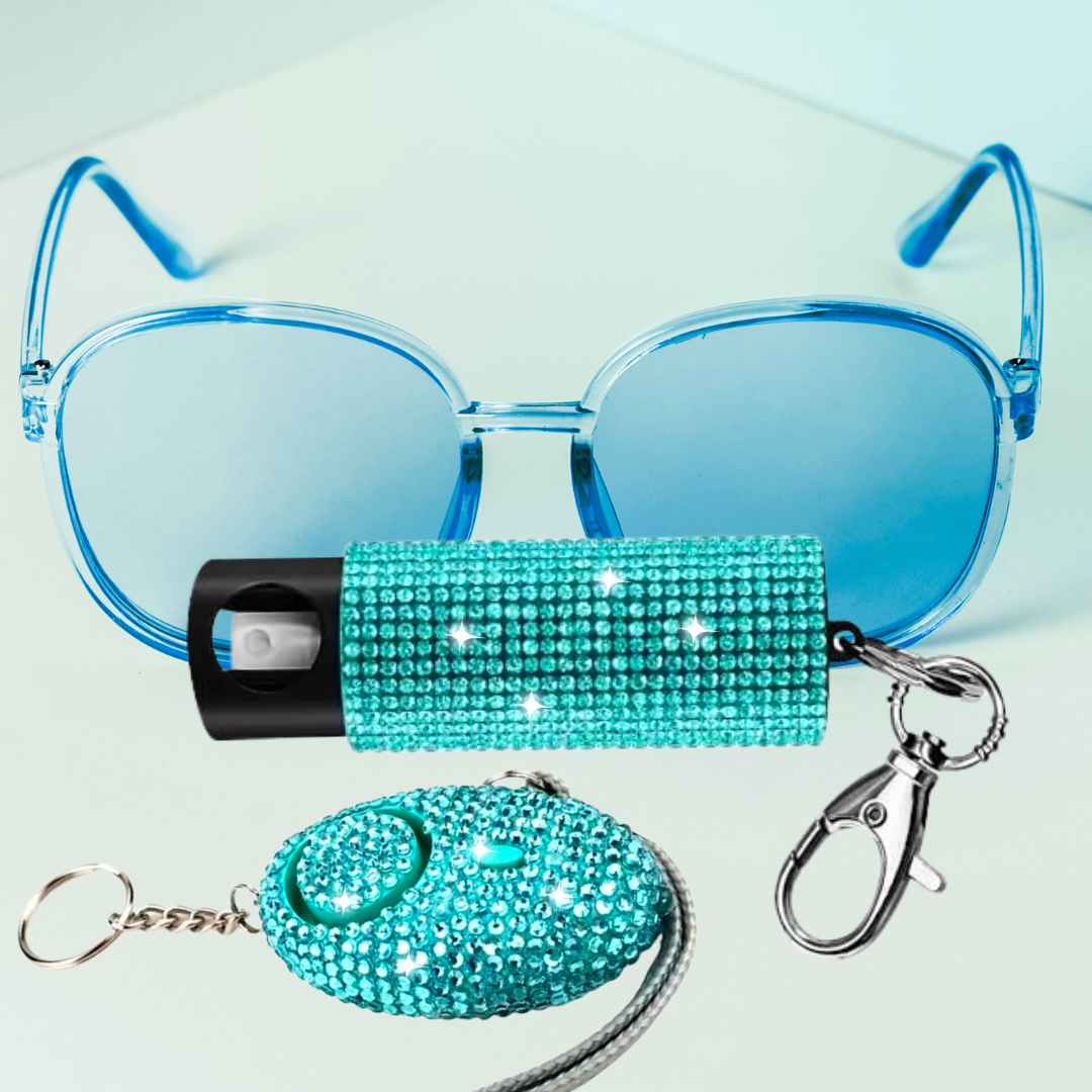 Bling Boss Rhinestone Pepper Spray and Panic Alarm Self-Defense Keychain Set Package Deals - Tophatter Daily Deals