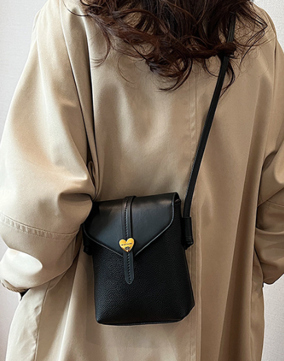Vintage Fashion Heart Crossbody Shoulder Purse Black Handbags & Wallets - Tophatter Daily Deals