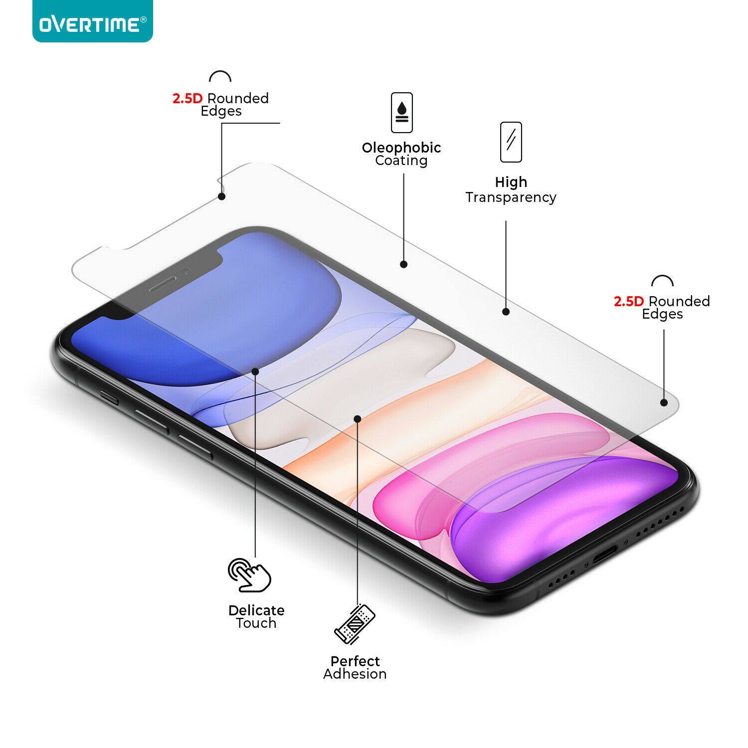 Tempered Glass for iPhone 11 Pro, XS and X iPhone Screen Protector - Tophatter Daily Deals