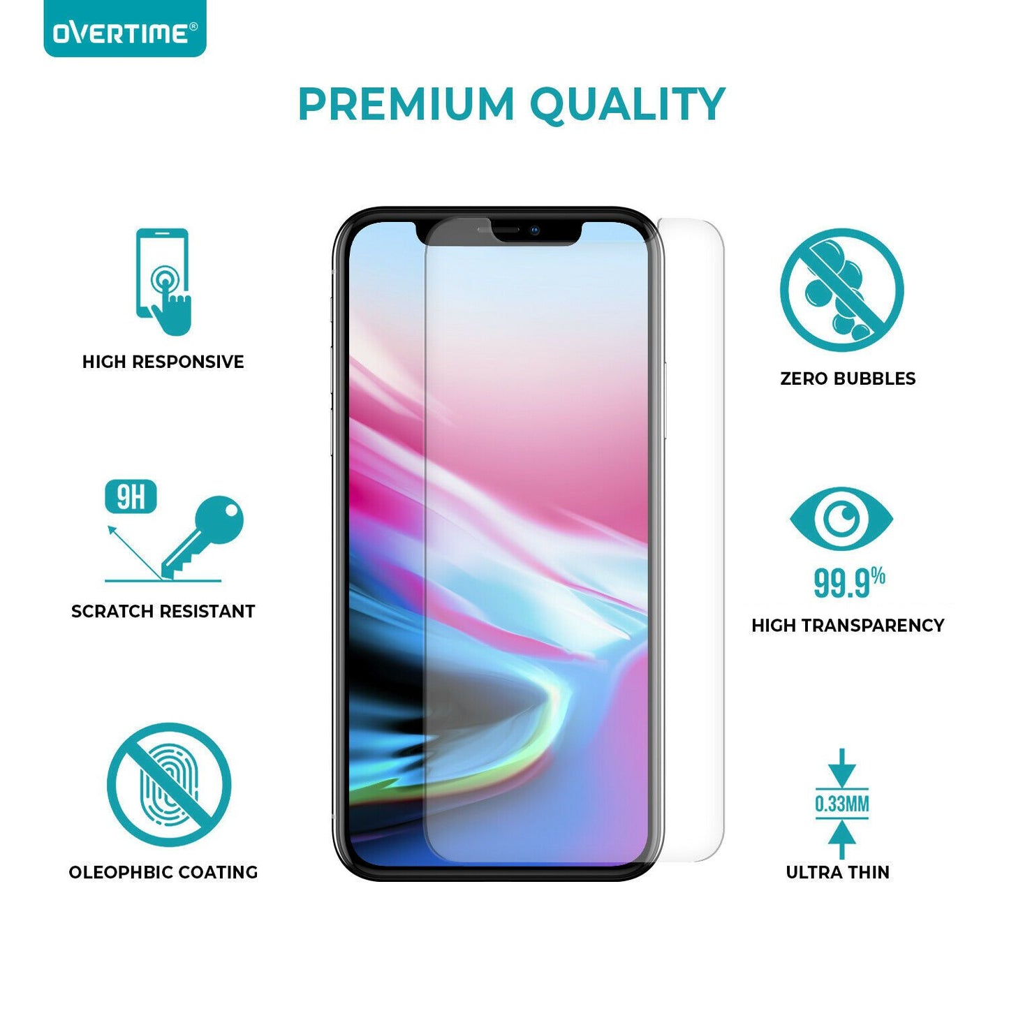 Tempered Glass for iPhone 11 Pro, XS and X iPhone Screen Protector - Tophatter Daily Deals