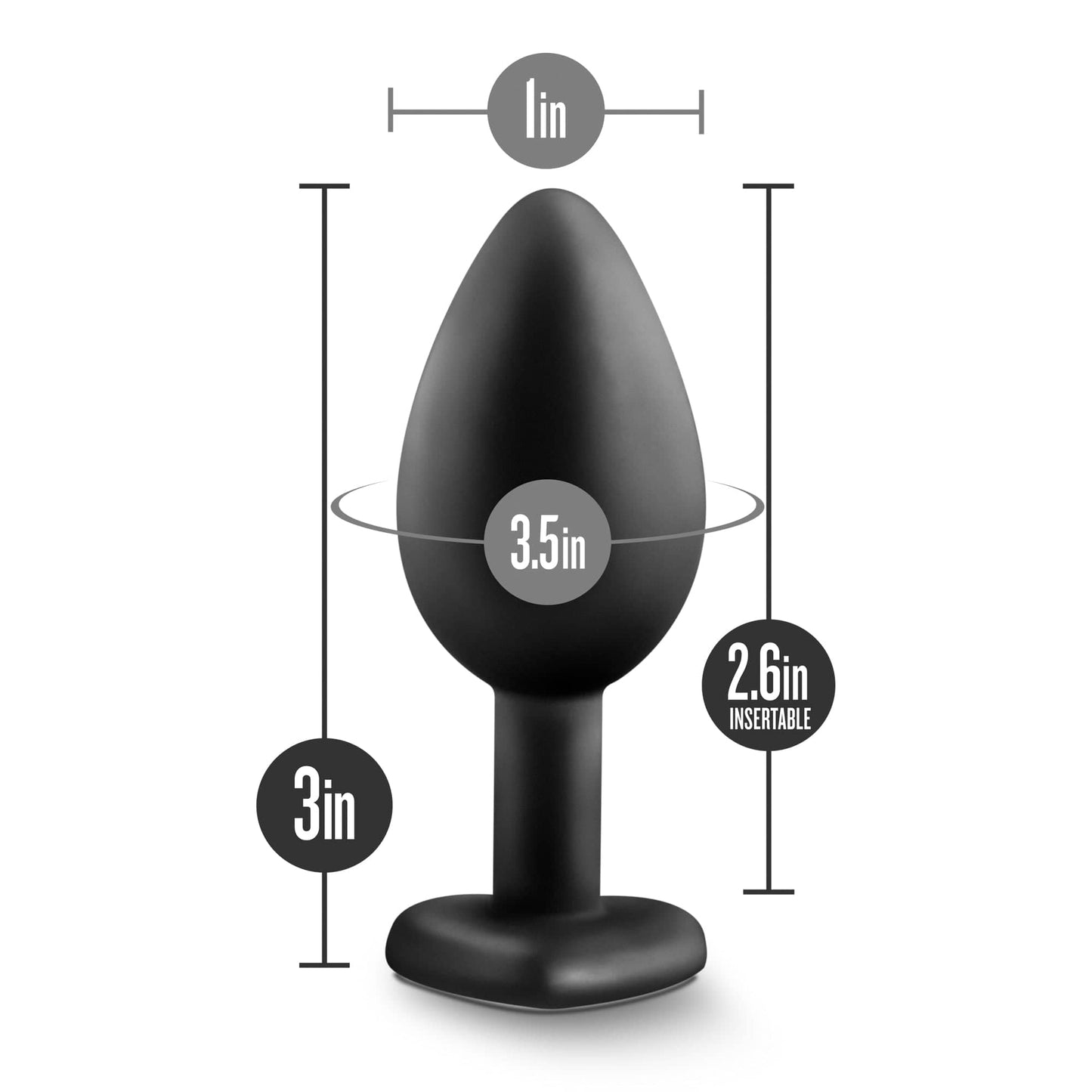 Temptasia Bling Plug Small Black > Anal Range > Jewel Butt Plugs - Tophatter Daily Deals