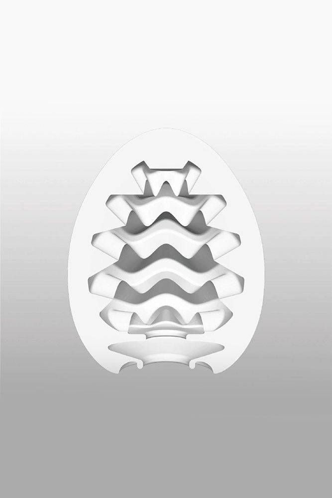 Tenga - Egg - Wavy Textured Egg Masturbator Sex Toy - Tophatter Daily Deals