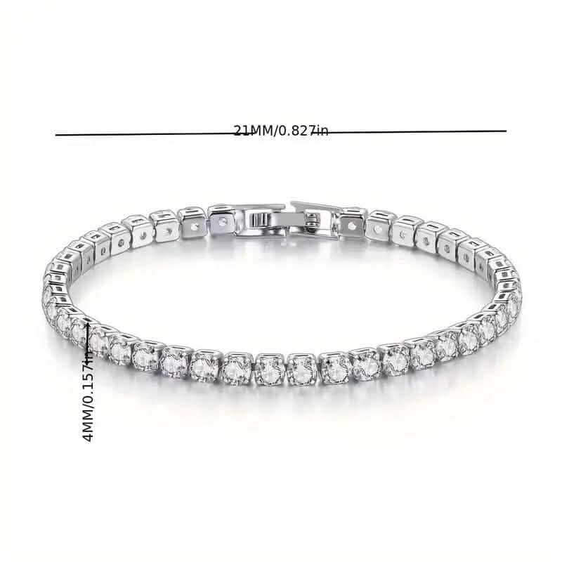 Tennis Single Row Synthetic Zircon Bracelet Bracelets - Tophatter Daily Deals