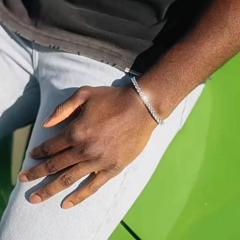 Tennis Single Row Synthetic Zircon Bracelet Bracelets - Tophatter Daily Deals