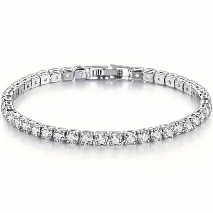 Tennis Single Row Synthetic Zircon Bracelet Bracelets - Tophatter Daily Deals