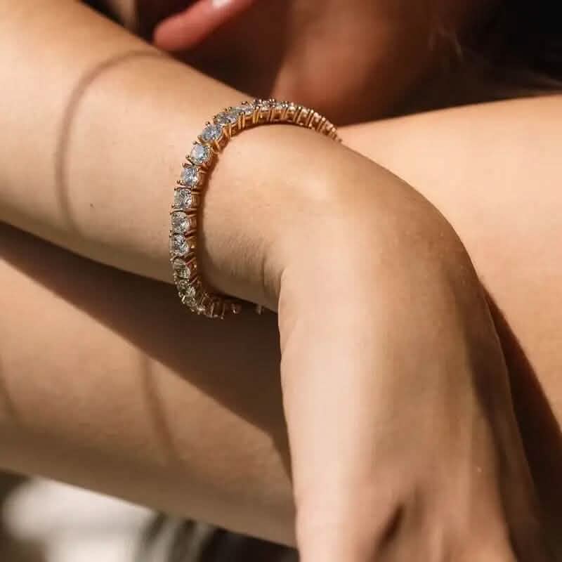 Tennis Single Row Synthetic Zircon Bracelet Bracelets - Tophatter Daily Deals