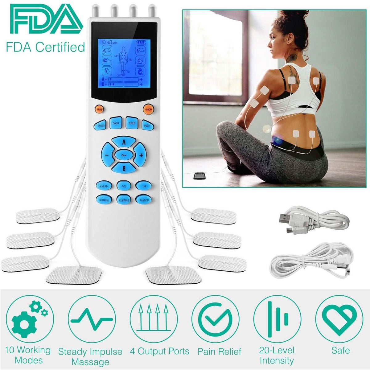 Tens Unit Machine Impulse Massager Health & Wellness - Tophatter Daily Deals