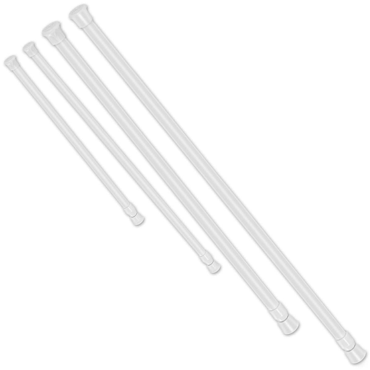 Tension Curtain Rod Spring Load Adjustable Curtain Pole Furniture & Decor - Tophatter Daily Deals