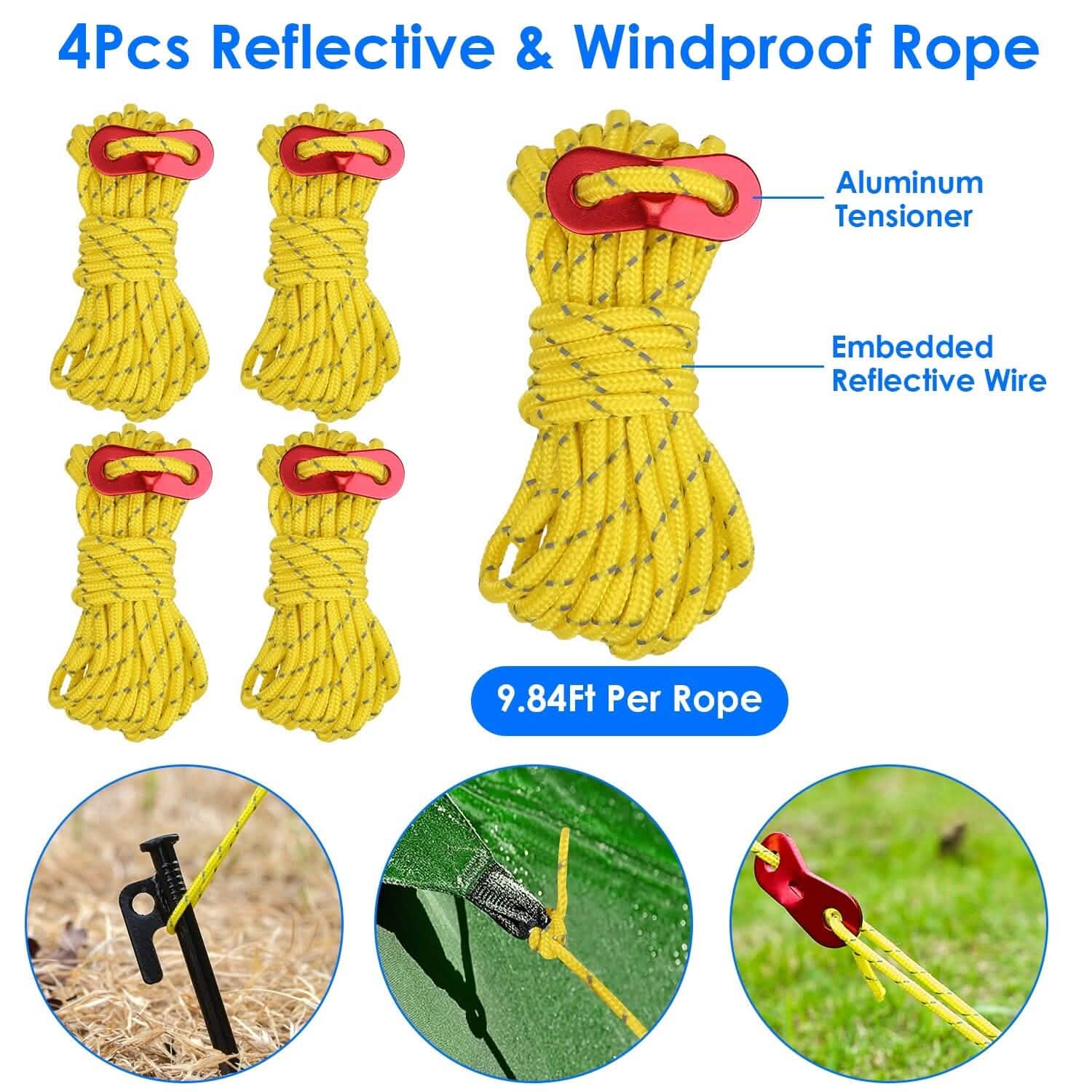 Tent Stakes Camping Hammer Set Outdoor Recreation - Tophatter Daily Deals