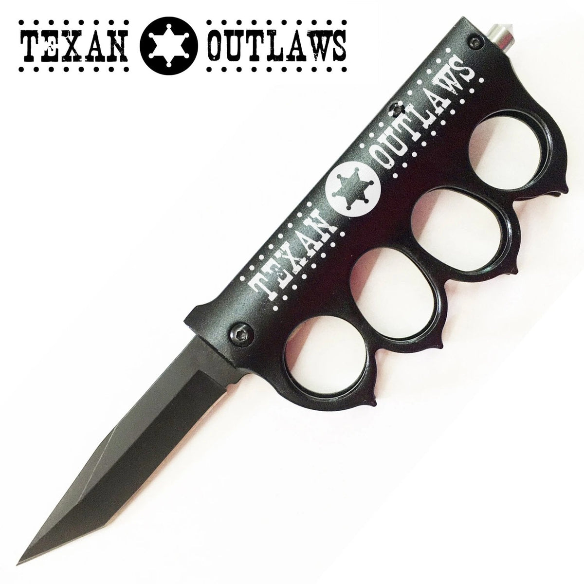 Texas Outlaws Trigger Action Trench Knife - Tophatter Daily Deals
