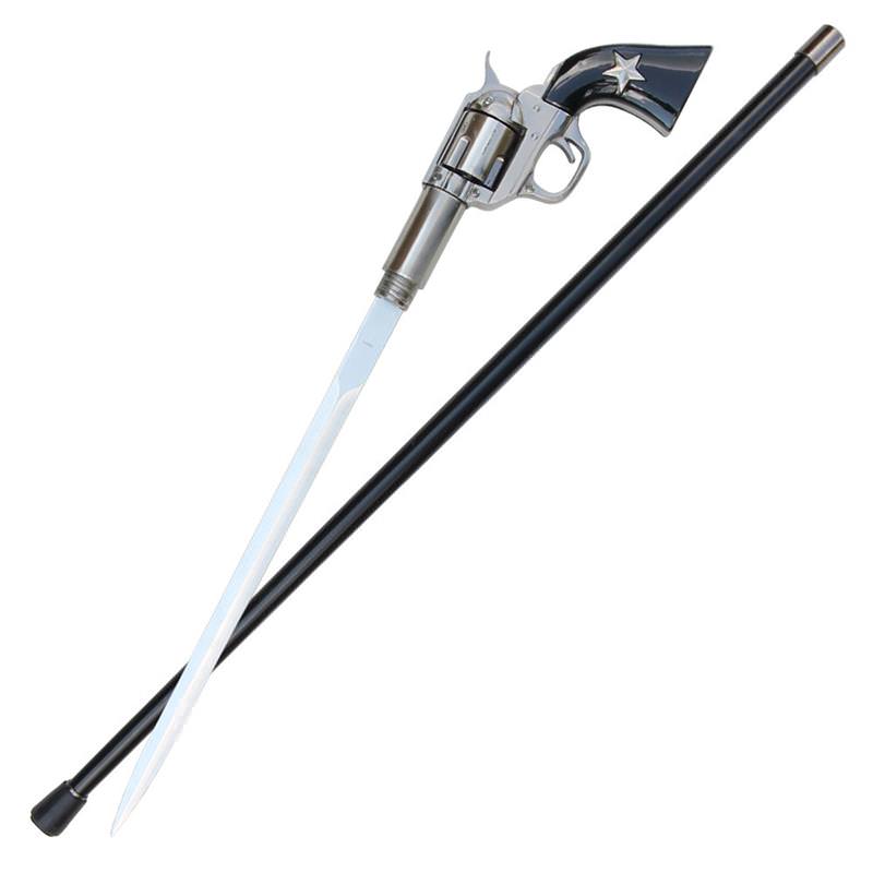 Old Wild West Texas Ranger Revolver 45 Cane Sword Collectible Weapons - Tophatter Daily Deals