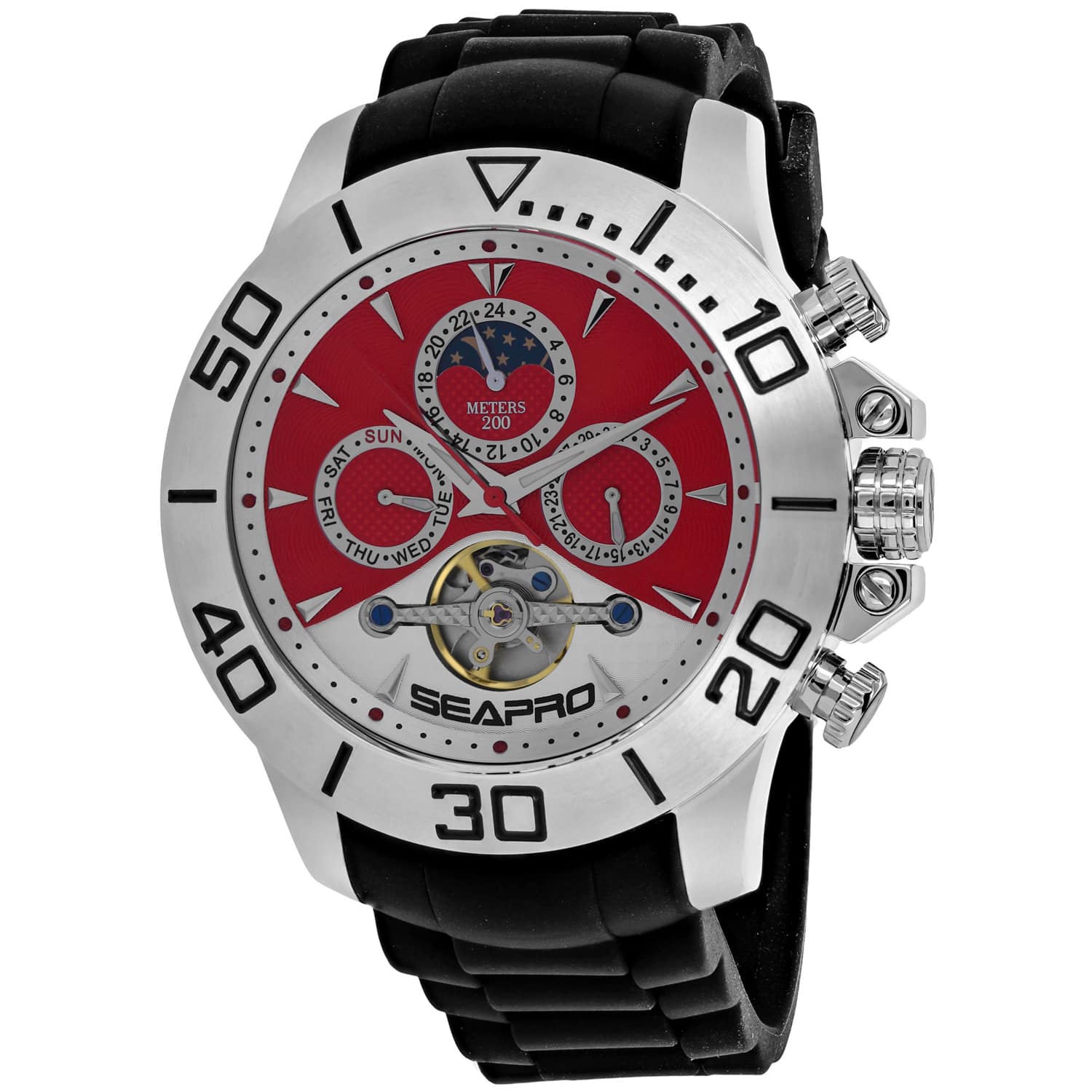 Seapro Men's Montecillo // SP5123 Red and white Watches - Tophatter Daily Deals