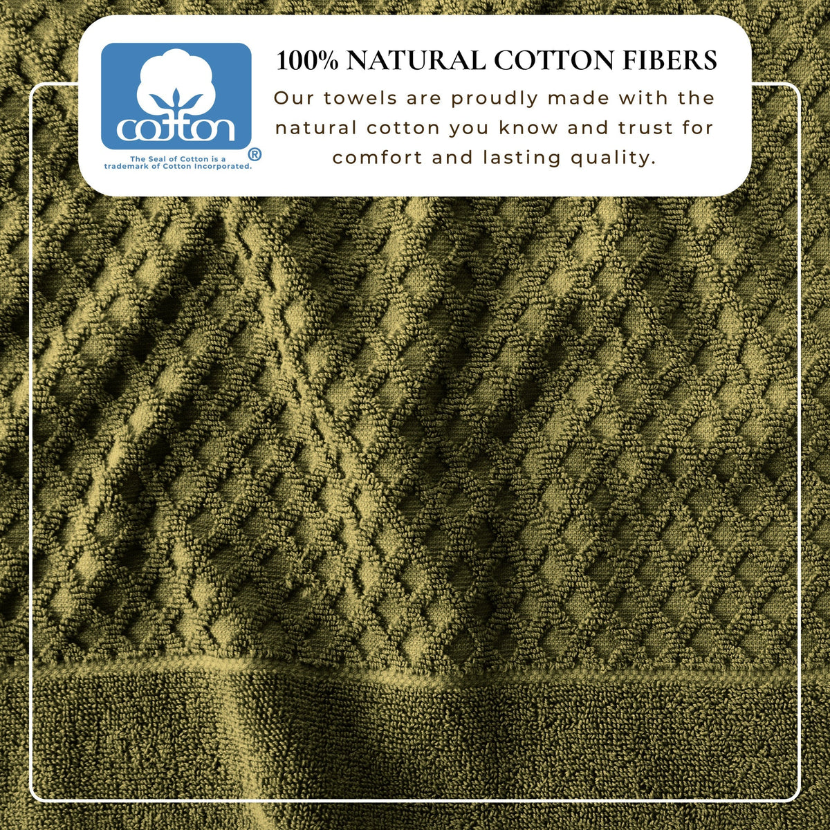 Cotton Diamond Waffle Weave Bath Towel Set - Grayson Collection Bath - Tophatter Daily Deals