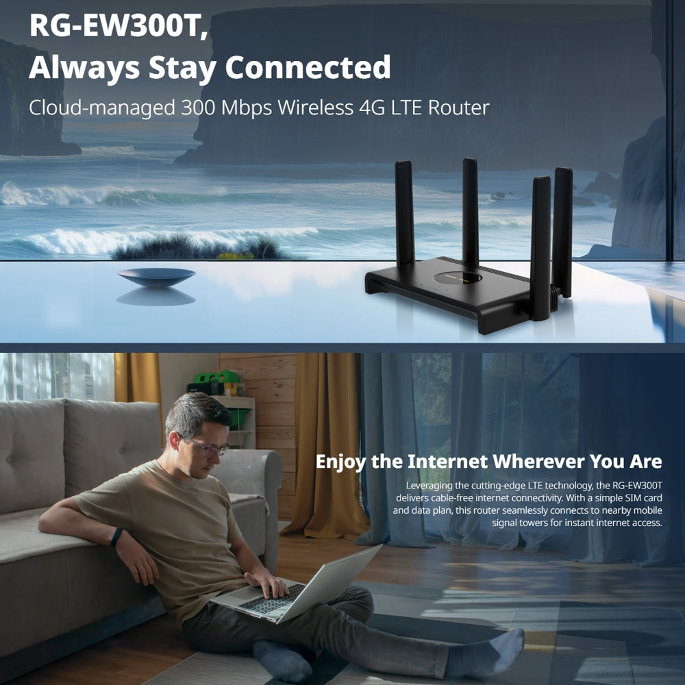 REYEE N300 WIRELESS 4G LTE ROUTER - Tophatter's Army Deals 25 - Tophatter Daily Deals
