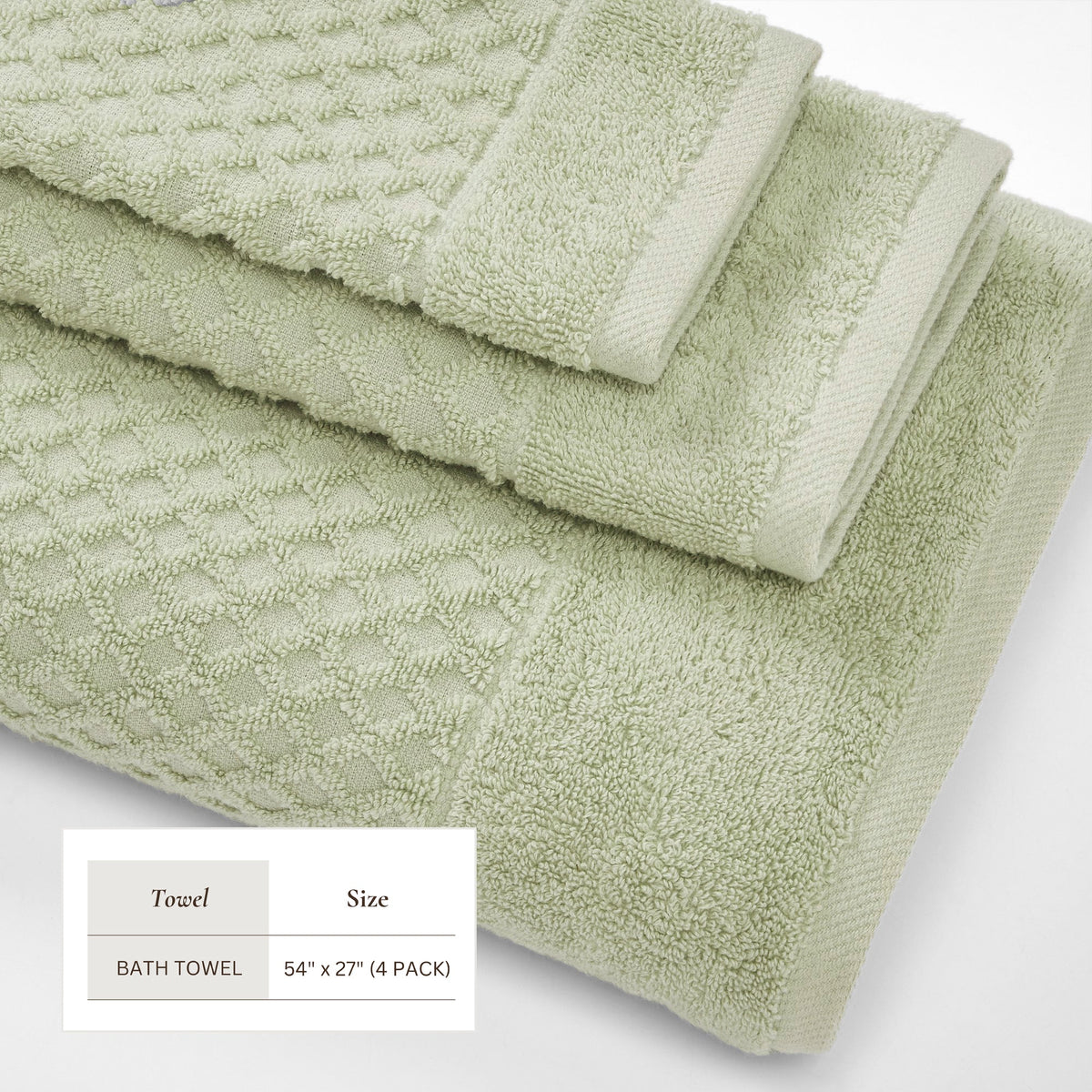 Cotton Diamond Waffle Weave Bath Towel Set - Grayson Collection Bath - Tophatter Daily Deals