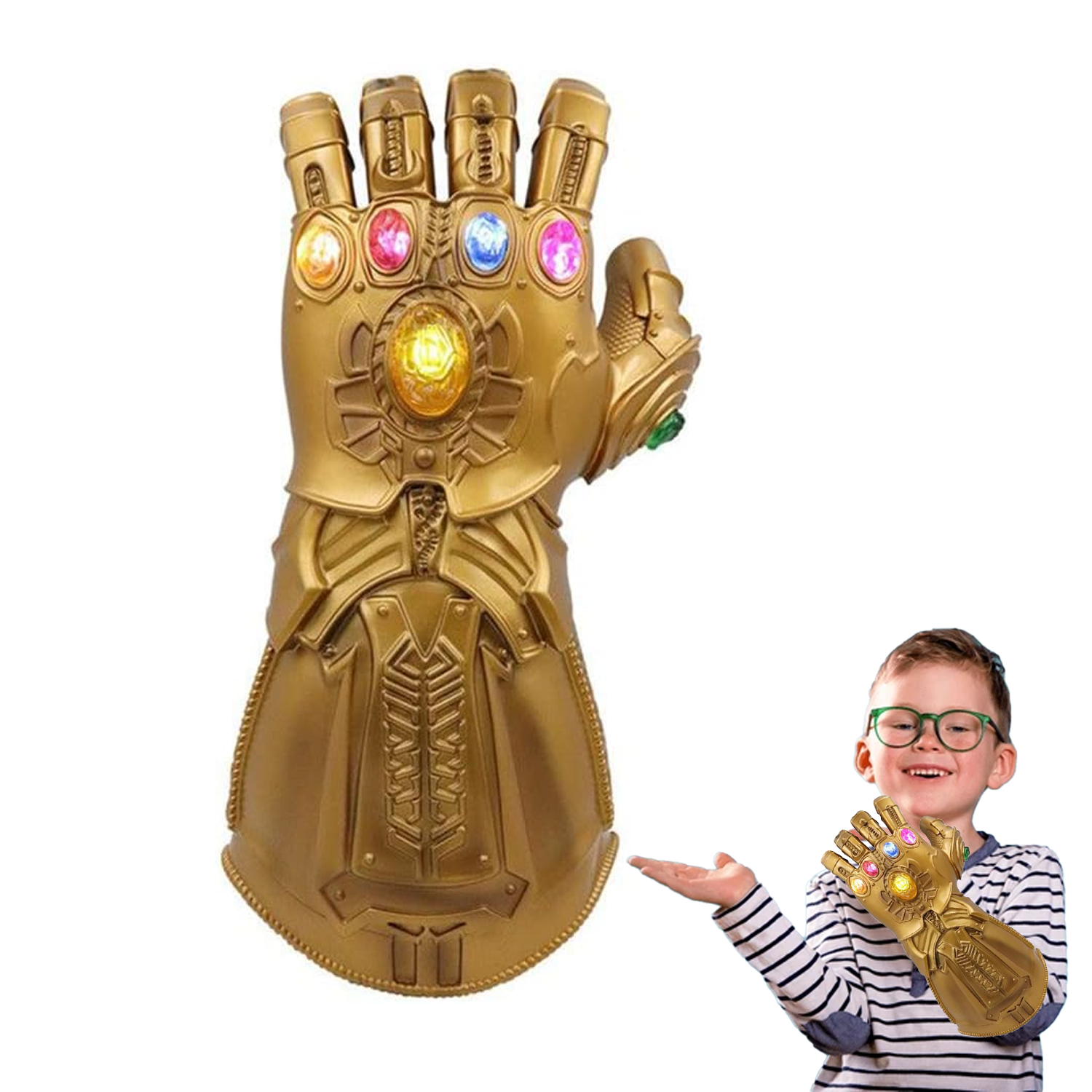 Thanos Infinity Gauntlet – Avengers LED Light Thanos Glove Movable Fingers Cosplay Prop Sports Toys - Tophatter Daily Deals