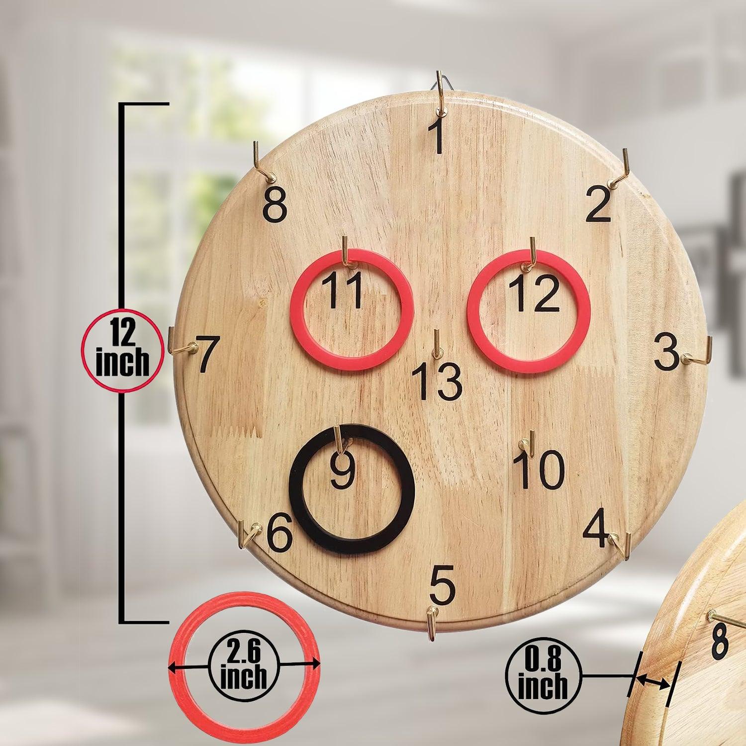 Ring Tossing Game - Outdoor Indoor Game Family Wooden Adults Kid Circle Sports & Outdoor - Tophatter Daily Deals