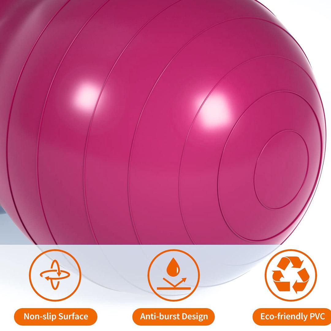 Peanut Exercise Ball - Yoga Peanut Ball with Hand Pump Anti Burst Balance Ball for Labor Birthing, Physical Therapy Yoga - Tophatter Daily Deals