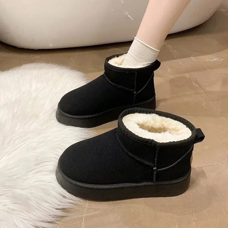 Thick Plush Platform Snow Boots Women Winter Keep Warm Boots - Tophatter Daily Deals