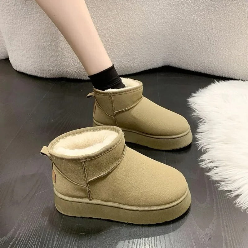 Thick Plush Platform Snow Boots Women Winter Keep Warm Boots - Tophatter Daily Deals