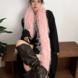 Fluffy Thick Scarf Women Plush Long Strip Scarf Shawl Scarf - Tophatter Daily Deals