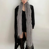 Fluffy Thick Scarf Women Plush Long Strip Scarf Shawl Scarf - Tophatter Daily Deals
