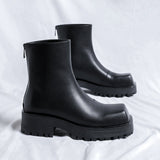 Thick Soled Platform Men's Boots Black Boots - Tophatter Daily Deals