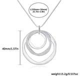 Three Rings Design Pendant Necklace Necklaces - Tophatter Daily Deals