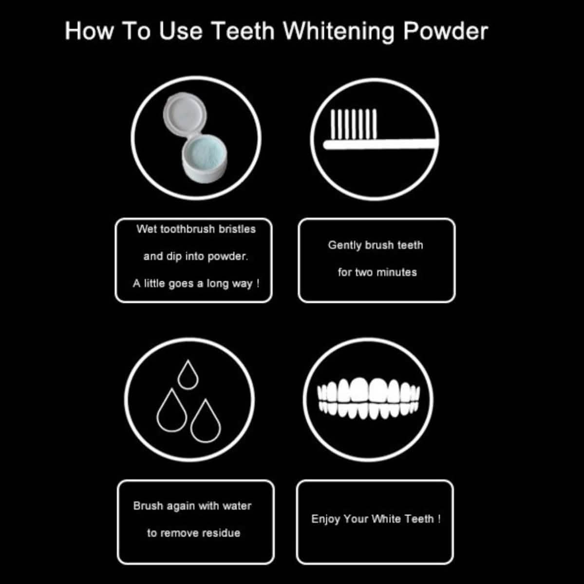 100% Natural Charcoal Teeth Whitening Powder Beauty & Personal Care - Tophatter Daily Deals