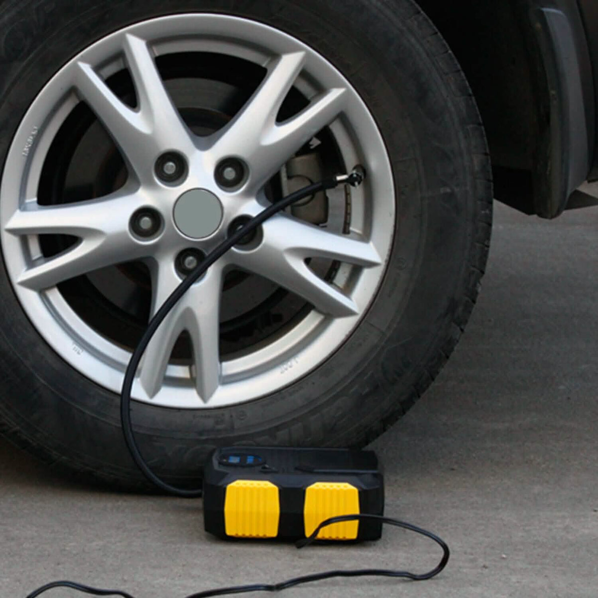 Tire Inflator 12V DC 120W 150PSI with LCD Electric Air Compressor Automotive - Tophatter Daily Deals