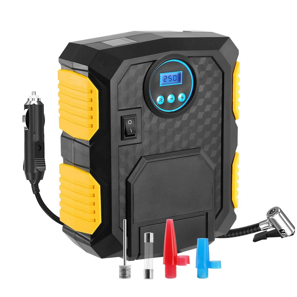 Tire Inflator 12V DC 120W 150PSI with LCD Electric Air Compressor Automotive - Tophatter Daily Deals