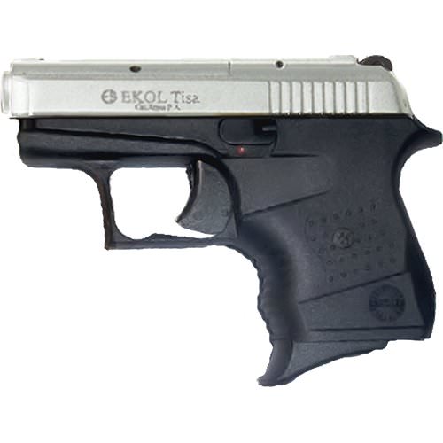 Tisa Compact Blank Firing 8MM Gun Satin Finish Starter Pistol Collectible Weapons - Tophatter Daily Deals