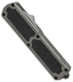 Titan OTF Dual Action Grey Tactical Automatic Knife Tanto Serrated Knife-OTF - Tophatter Daily Deals