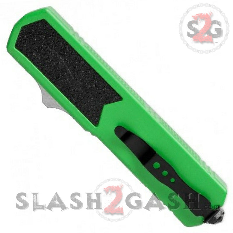 Titan OTF Dual Action Green Automatic Knife Plain Edge Dagger Knife-OTF - Tophatter Daily Deals
