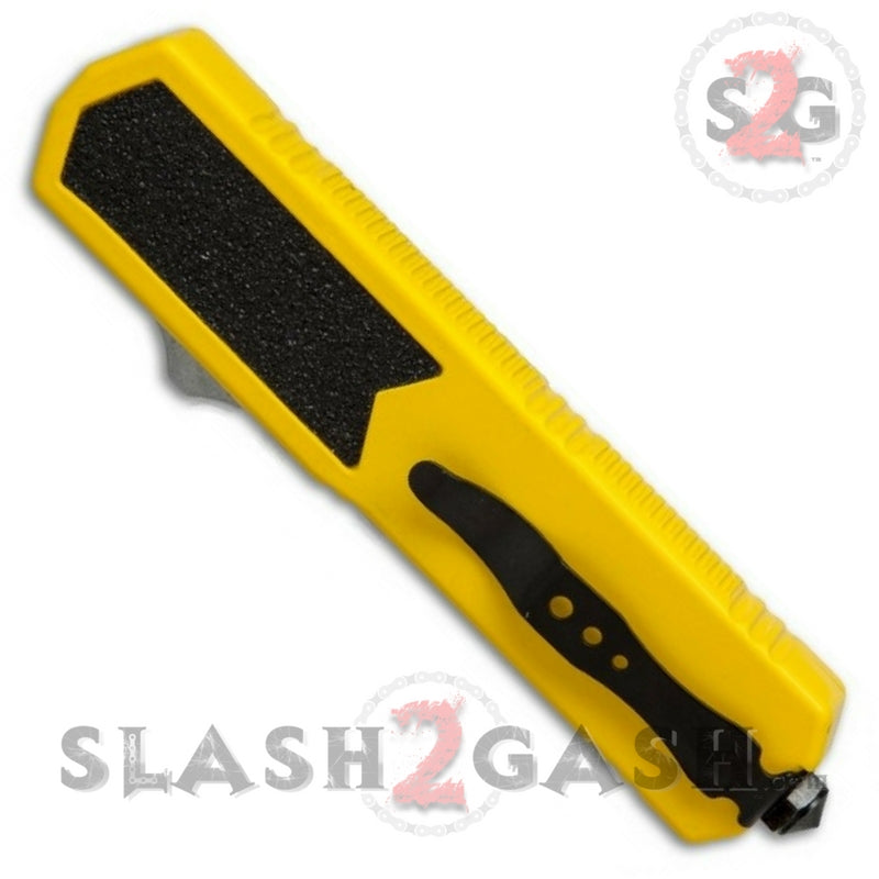 Titan OTF Knife D/A Yellow Automatic Switchblade TAIWAN - upgraded Knife-OTF - Tophatter Daily Deals