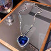 Titanic Heart of The Ocean Sapphire Crystal Necklace Silver Plated (Replica) - Tophatter's Smashing Daily Deals | Shop Like a Billionaire