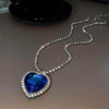 Titanic Heart of The Ocean Sapphire Crystal Necklace Silver Plated (Replica) - Tophatter's Smashing Daily Deals | Shop Like a Billionaire