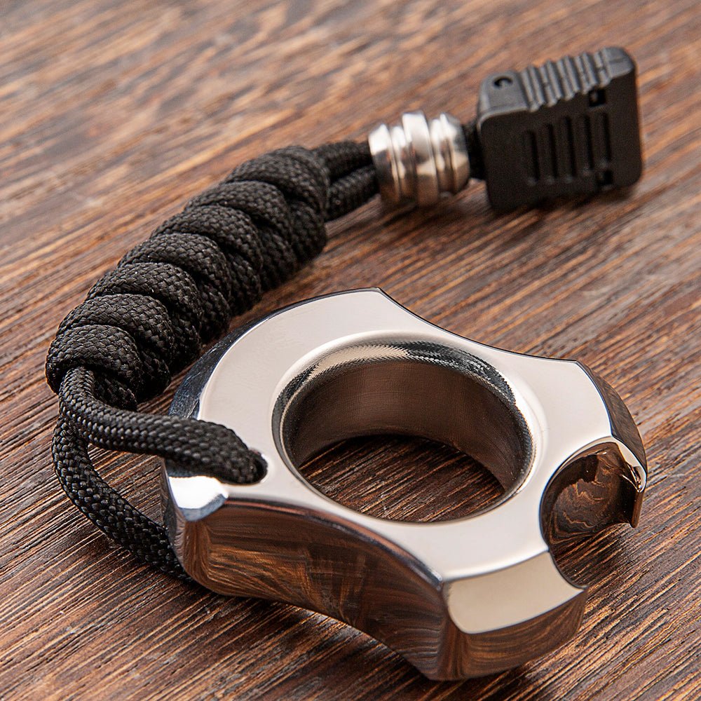 TC21 Titanium Self Defense Ring Bottle Opener Brass Knuckles - Tophatter Daily Deals