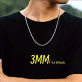 Titanium Stainless Steel Trendy Necklace Cuban Chain with Lobster Clasp Men's Jewelry - Tophatter Daily Deals