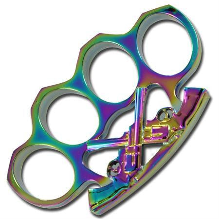 Wild West Gunslinger Belt Buckle Paperweight - Titanium Rainbow Belt Buckle - Tophatter Daily Deals